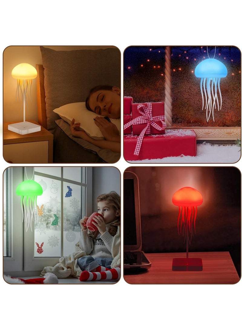 Jellyfish Lamp - LED Round Jellyfish Light Lamp with Dancing Legs and Changing Colors - 12 LED Multicolor Bulbs - Calming Jellyfish Lamp for Home Office Decor - Perfect Gifts for Kids and Adults - Color Changing Jellyfish Night Light - Image 5